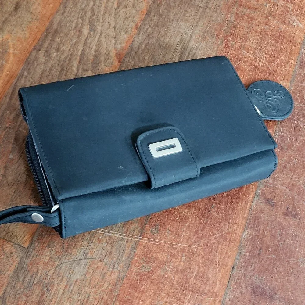 NWOT Walmart Black Organizer Wristlet Wallet